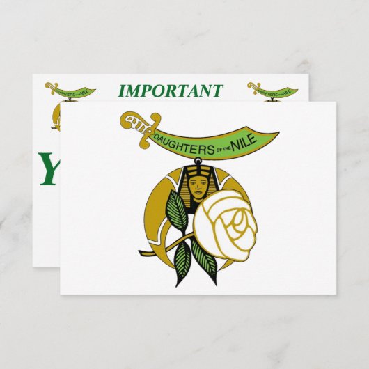 Faire-part Filles du Nil (Devant / Derrière)