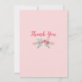 Faire-part Filles Photo Floral Wreath Baby Arrivée Merci (Dos)