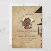 Faire-part Fils de diplôme I Rustique (Devant)