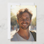 Faire-part Fils de diplôme I Rustique (Dos)