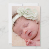 Faire-part Flamant rose rose Fleurs tropicales Nouveau bébé (Dos)