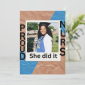 Faire-part Flat Announcement Card (Debout devant)