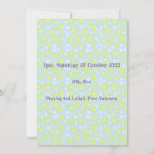 Faire-part Fleur Bouquet Daisy Meadow Périwinkle Lemon Birth (Dos)