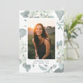 Faire-part Fleur de fleurs blanches Photo Université Grad (Debout devant)