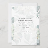 Faire-part Fleur de fleurs blanches Photo Université Grad (Dos)