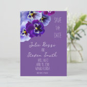 Faire-part Fleur de Pensée Violette pour Sauvegard (Debout devant)