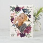 Faire-part Fleur de prune | Diplôme photo (Debout devant)