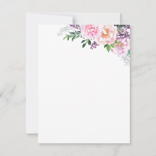 Faire-part Fleur joyeuse, Changement de plans Mariage (Dos)