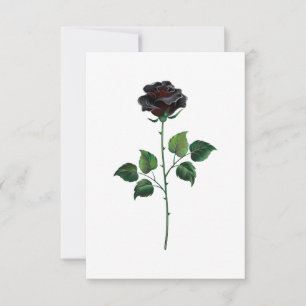 Faire-part Fleur rose noire