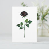 Faire-part Fleur rose noire (Debout devant)