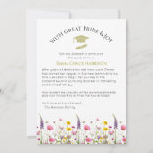 Faire-part fleur sauvage avec photos (Dos)