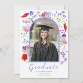 Faire-part Fleur sauvage coloré élégant Arc - photo (Devant)