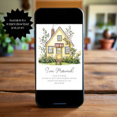 Faire-part Fleur sauvage de la maison jaune | Nouvelle adress