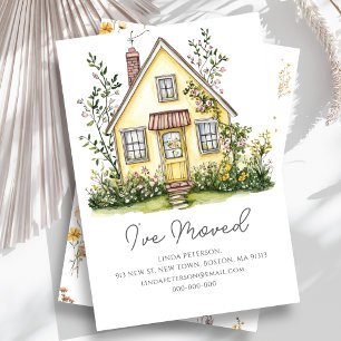 Faire-part Fleur sauvage de la maison jaune   Nouvelle adress