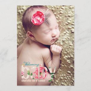 Faire-part FLEURS BÉBÉ