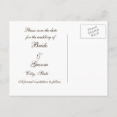 Faire-part Fleurs d'automne Enregistrer la date Carte postale (Dos)