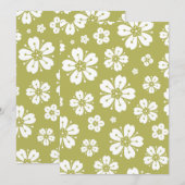 Faire-part Fleurs Motif 1 (Devant / Derrière)