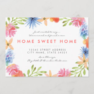 Faire-part Fleurs Paradise Nouveau Home Annouement