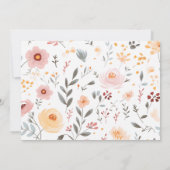 Faire-part Fleurs Pastel Accueil Bébé Fille Naissance (Dos)