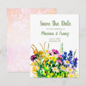 Faire-part Fleurs sauvages (Devant / Derrière)