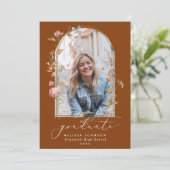 Faire-part Fleurs sauvages Arche Tomette Photo Remise de dipl (Debout devant)