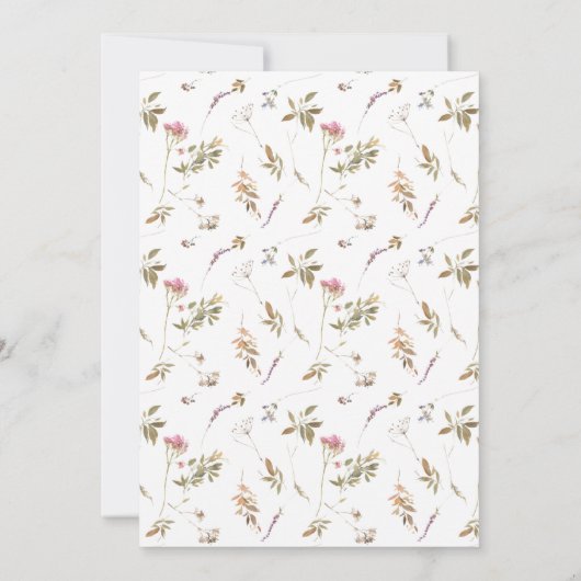 Faire-part Fleurs sauvages Arche Tomette Photo Remise de dipl (Dos)