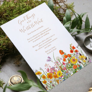 Faire-part Fleurs sauvages Changement de plans Report Mariage