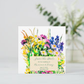 Faire-part Fleurs sauvages d'été sauvent la date (Debout devant)