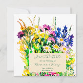 Faire-part Fleurs sauvages d'été sauvent la date (Devant)