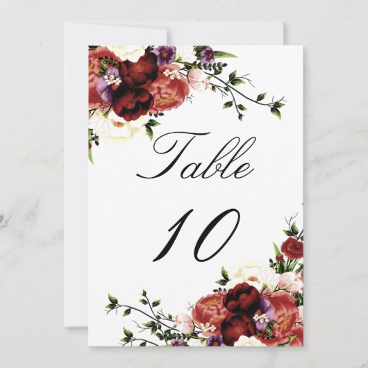 Faire-part Fleurs Terracotta Crème Mariage Bourgogne (Devant)