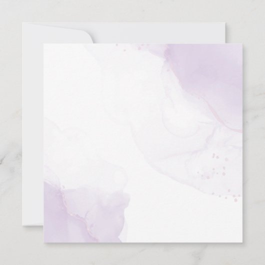 Faire-part Fleurs Violettes Élégantes En Mariage Floral Mason (Dos)