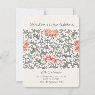 Faire-part  Floral Asian William Morris style CC1289 Moving