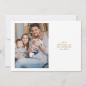 Faire-part Floral Baby 2 Photo Gold Merci naissance (Dos)