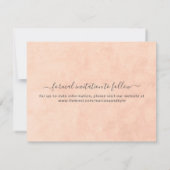 Faire-part Floral Beige Rose or sur rose (Dos)