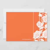 Faire-part floral blanc de corail de fête de (Dos)