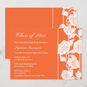 Faire-part floral blanc de corail de fête de (Devant / Derrière)