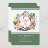 Faire-part floral de couronne victorienne (Devant / Derrière)