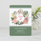 Faire-part floral de couronne victorienne (Debout devant)