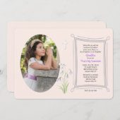 Faire-part floral de la perce-neige (Devant / Derrière)