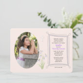 Faire-part floral de la photo de perce-neige (Debout devant)