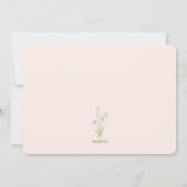 Faire-part floral de la Snowdrop (Dos)
