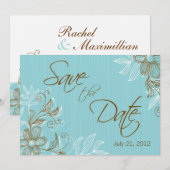 Faire-Part Floral de Mariage (Devant / Derrière)