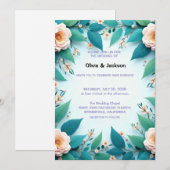 Faire-Part Floral de Mariage (Devant / Derrière)