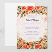 Faire-Part Floral de Mariage (Devant / Derrière)