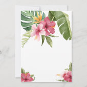Faire-Part Floral de Naissance pour Bébé Fille (Dos)