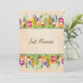 Faire-part Floral de printemps rustique vient de se marier Ma (Debout devant)