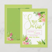 Faire-part floral de réservation de date (Devant / Derrière)