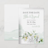 Faire-part floral de réservation de date (Devant / Derrière)