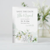 Faire-part floral de sauvegarde de la date (Debout devant)