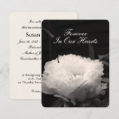 Faire-part floral d'enterrement de la photographie (Devant / Derrière)